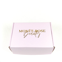 Handels preis Custom Design Logo Exquisite rosa Wellpappe Mailer Box Verpackung Schuhe Kleidung Box
