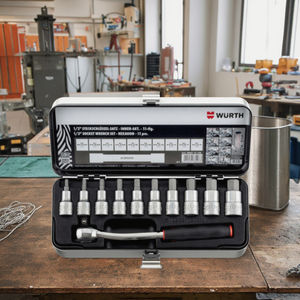 Nuevo Original <span class=keywords><strong>Wuerth</strong></span> 1/2 Llave de trinquete Hexagonal Spinner Socket Set-11 piezas 096513110-Llave de trinquete * 1 5/6/7/8/9/10/12/14/17/19mm - Product Image 2