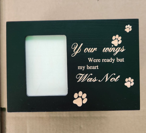 קופסת זיכרון מעץ מלא, מאושרת על ידי BANABA CE, לחיות מחמד (כלבים וחתולים), עם מסגרת לתמונה. - Product Image 4