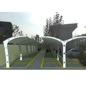 Structure de carport en acier de haute qualité avec toit en PVC, abri de stationnement pour voitures, tente tendue, vente en gros - Product Image 4