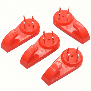 Red <b>Adhesive</b> <b>Hooks</b> Wall Mounted Removable <b>Hooks</b> For Clothes Wedding Photos Paintings Chinese Knots - Product Image 1