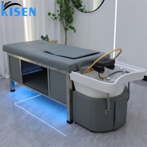 Kisen Plumbing Required Shampoo <b>Bed</b> with Massage System Japeness Hair Treatment for Salon Head Spa Services - Product Image 1