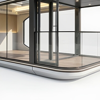 Maison préfabriquée moderne de 40 pieds avec chambre, salle de bain, salon et bureau pour hôtels ou usage personnel