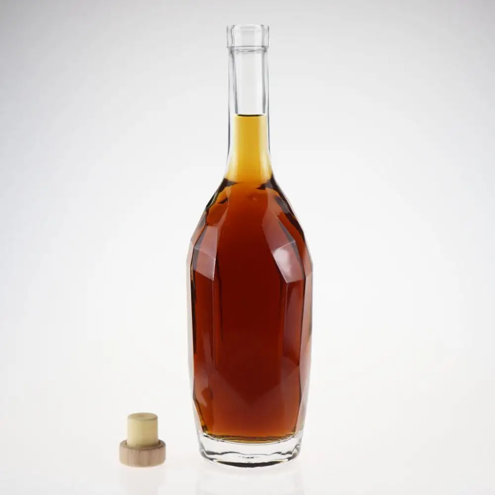 Botellas de vidrio de 750ML para licores y espíritus mejor vendedor de dibujo de diseño fotos