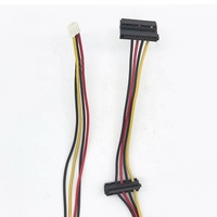 Listo para enviar 50CM PH2.0 4 pines a 2 IDE SATA 15 pines HDD Cable adaptador de corriente con chaqueta de PVC trenzada para computadora