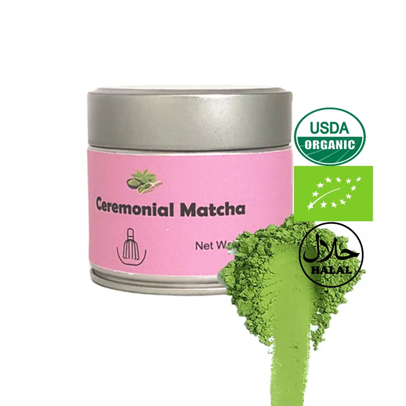 도매 30g 주석 팩 일본 의식 급료 Matcha 분말