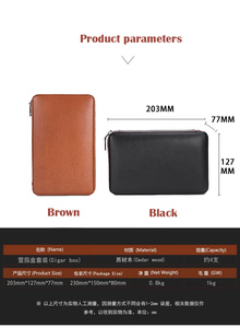 Stock d'usine étui à cigares en cuir de luxe cave à cigares de voyage portable avec coupe boîte d'emballage cadeau de cigare personnalisée 10% de réduction - Product Image 5