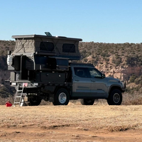 CarLuxe Off Road Aluminium Pickup Truck Camper House Box pour Hilux, pour camping autonome et extérieur, avec modification de la benne et fonction de couvercle de benne