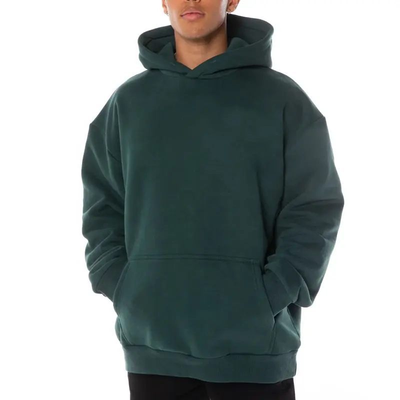 Customize Unisex Oversized Thick Drop Shoulder Hoddies Men's 100 Heavy Cotton Unisex Hoodies- Pullover Hoodie Sweatshirt