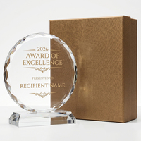 Trophée personnalisé en cristal K9 en forme de tournesol, plaque florale gravée au laser pour cérémonie de tournoi, reconnaissance de l'excellence