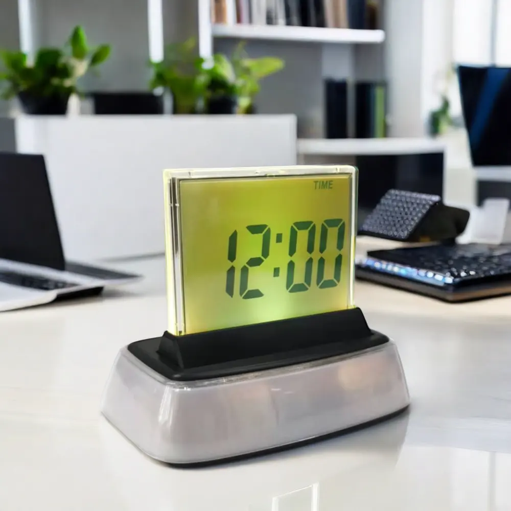 Современный цифровой электронный будильник светодиодный экран с фоновыми лампами календарь время обратного отсчета даты температуры дисплей