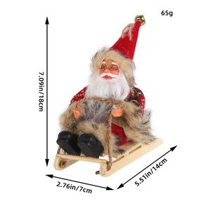 Adornos Colgantes para Árbol de Navidad, Figuras de Vinilo de Santa Claus y Muñeco de Anciano, Trineo Vintage, Figuras y Juguetes Navideños - Product Image 6
