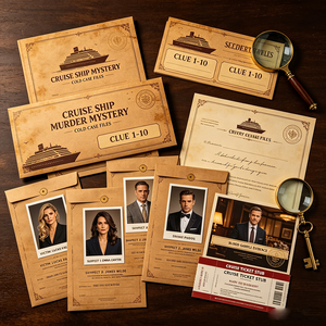 Kit Premium Personalizzato per Gioco da Tavolo Immersivo di Detective e Investigazione Criminale per Feste e Serate di Gioco - Product Image 3