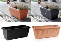 Pot Bunga Plastik Persegi Panjang Ringan Berkualitas Tinggi Modern untuk Rumah, Kebun, Balkon, Teras, Produsen Penanaman