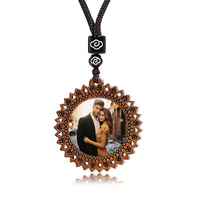Pendentif base de plaque en bois rond ajouré rétro, motif nuage, personnalisable avec photo, à faire soi-même, le plus vendu