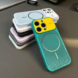 Funda Magnética para Teléfono con Orificios de Disipación de Calor Mate Avanzada para iPhone 17 13 14 15 16 Pro Max, Carga Inalámbrica, Resistente a Golpes - Product Image 3