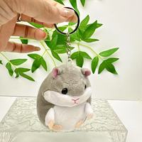 Peluche Hamster Mignon en Coton PP de 10 cm, Pendentif pour Sac d'École Enfant, Porte-clés Dessin Animé