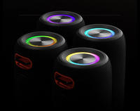 Enceinte Bluetooth portable étanche avec LED, lecteur de musique sans fil avec basses puissantes et microphone