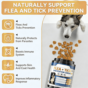OEM/ODM Complément alimentaire <span class=keywords><strong>naturel</strong></span> longue durée pour chiens et chats : Friandise à mâcher souple contre les parasites, <span class=keywords><strong>puces</strong></span> et tiques, pour la défense des chiens en extérieur - Product Image 2