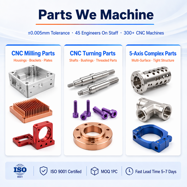 Fendex Custom CNC Machined Aluminum Stainless Steel Brass Titanium Machining Parts Service Prototype 1MOQ or Mass Production