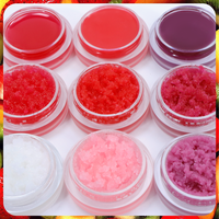 Baume à lèvres et exfoliant pour les lèvres 2 en 1 à la fraise, saveur naturelle de fruits, marque privée OEM