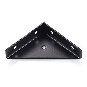 Support triangulaire en acier laminé à froid, angle droit 90 degrés, cadre de support d'armoire, peint en noir - Product Image 1