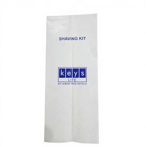 ชุดโกนหนวดขนาดเล็กแบบเป็นมิตรกับสิ่งแวดล้อม บรรจุในซองกระดาษเคลือบเงาแบบปิดผนึกด้วยความร้อน ซองปิดผนึกตรงกลาง สำหรับสิ่งอำนวยความสะดวกในห้องพักโรงแรม - Product Image 1