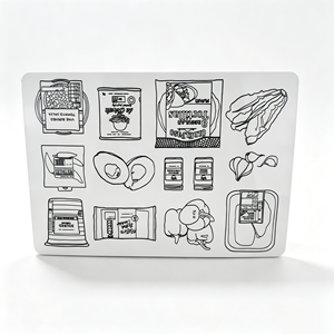 Tablettes <span class=keywords><strong>de</strong></span> <span class=keywords><strong>table</strong></span> personnalisées en MDF avec sublimation, format A4, tableau blanc, dos en liège, amovibles pour enfants et maternelles - Product Image 1