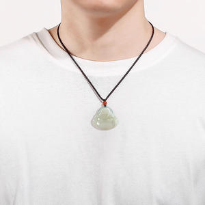 หยกเนฟไรต์ธรรมชาติ หยกโฮตัน พระพุทธรูปหยก จี้หยก UNISEX ของขวัญสไตล์จีน พร้อมใบรับรอง HT30 - Product Image 5