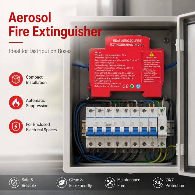 ZHNL Heataerosol Micro Systems Hot Heat Device Breaker Automatic Mini Aerosol Fire Extinguisher for Electrical Power Equipment