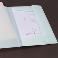Foska nouvel article Macaron couleurs A4 Documents stockage fichier dossier poche avec bande élastique pour bureau école