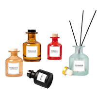 Bouteilles diffuseurs en verre personnalisées grande capacité 50ml et 80ml avec emballage de vente au détail pour parfum – Vente en gros