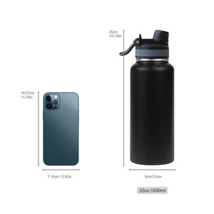 زجاجة ماء شرب <span class=keywords><strong>32</strong></span> أونصة ترمس فراغي بارد ساخن زجاجة رياضية من الفولاذ المقاوم للصدأ شعار مخصص مع غطاء - Product Image 4