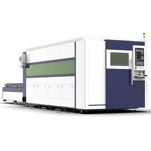 Hoge Kwaliteit 1-30kw Fiber Laser Snijmachine Voor Gesneden Metalen Machine Volledig Ingesloten Met Auto Uitwisselingsplatform
