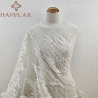 Tissu brodé de sequins HAPPEAK de haute qualité, base en maille élégante, tissus à sequins pour vêtements de soirée