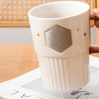 Mug en céramique personnalisé grande capacité, tasse en porcelaine blanche, tasse cadeau pour les couples, bureau, maison
