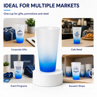 Tasse en verre borosilicate de haute qualité 16oz, écologique, sans plomb, anti-fuite, sans BPA, compatible lave-vaisselle, personnalisable OEM/ODM, design moderne