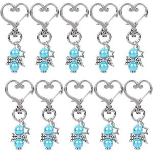 Fast Shipping Birthstone Angel Keychain Bulk Guardian Angel Keyring Wedding Favor Baptism Blessing Gift for Women RTS - Product Image 1