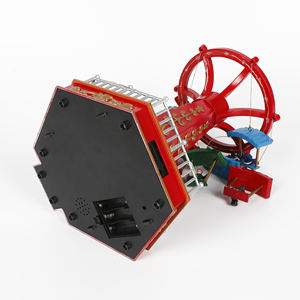 Vente chaude Décorations De Carnaval De Noël Musical Lumière LED Para Drop Parachutes En Plastique Se Déplacer vers le haut et vers le bas Décorations De Village - Product Image 4