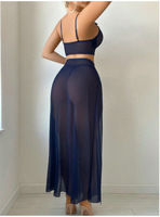 Nouvelle lingerie sexy transfrontalière Europe et États-Unis, chemise de nuit en maille à bretelles fendues, tenue de performance type ballet et tenue de strip-teaseuse