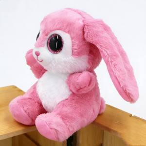 Conejo de peluche rosa con ojos brillantes, orejas caídas, juguete suave de 31cm-50cm, regalo de Pascua para niños mayores de 3 años - Product Image 1