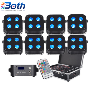 RGBWA UV 6IN1 IR4 Battery <b>LED</b> Uplight 4X12W Wireless DMX <b>Mini</b> Par <b>Light</b> for DJ Wedding Event Lighting - Product Image 1