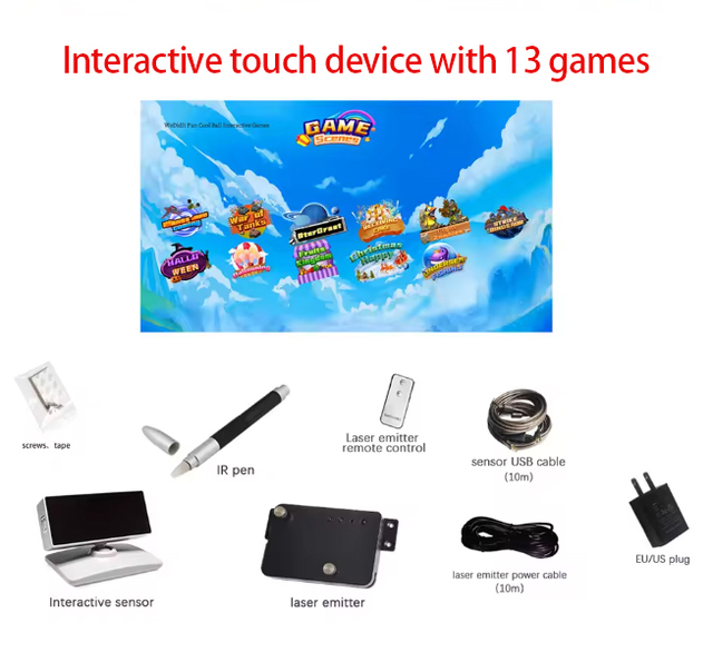 Large Screen Smart Touch Interactive Projection Gaming Device Multi-user Indoor Commercial Children's Game System