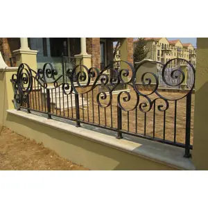 custom ornamental hand forged wrought iron models fences iron housing for outdoor garden backyard