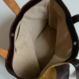Bolso de Hombro de Cuero PU Retro Personalizado, de Diseño Simple, con Doble Correa, para Uso Diario, Tamaño Grande, para Compras - Product Image 6