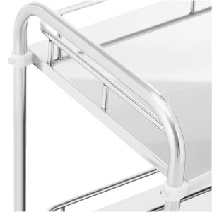 Chariot utilitaire fermé à deux niveaux en acier inoxydable robuste avec montage facile et roulettes verrouillables - Product Image 2