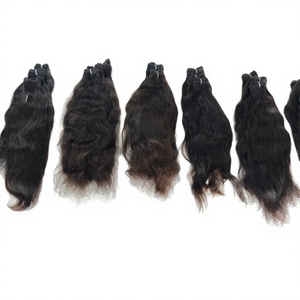 Extensiones de Cabello Humano Remy Ondulado Negro 100% Natural, Ondas Indias, de Una Sola Capa, al por Mayor - Product Image 4