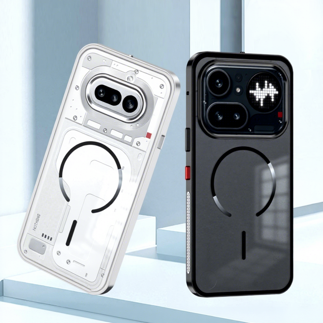 For Nothing Phone 4A Case Aluminum Alloy Magnetic Wireless Charger Back Cover for Nothing Phone 4A Pro Shockproof Bumper Fundas