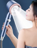 2025 NOUVEAU pommeau de douche à gouttes d'ions, douche filtrée avec poche, 5 modes de pulvérisation avec filtre intégré interrupteur marche/arrêt