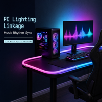 Bande lumineuse néon souple COB RGBIC moderne pour PC de jeu, synchronisation musicale, lumière d'ambiance DIY, silicone flexible, 24V sécurisé, décoration de salle de jeu